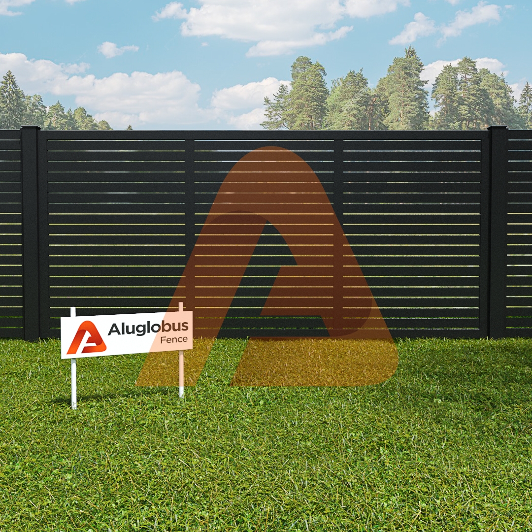 ALU40 Horizontal Driveway Gate | Alu 40 Horizontal Fence | Aluglobusfence.com