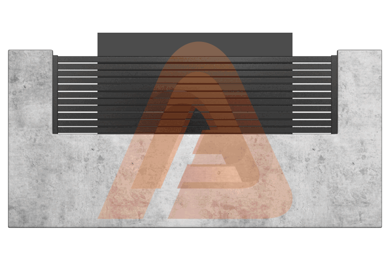 001 1.png | ALU20 HORIZONTAL WALL TOPPER KIT 8' x 2' | Aluglobusfence.com