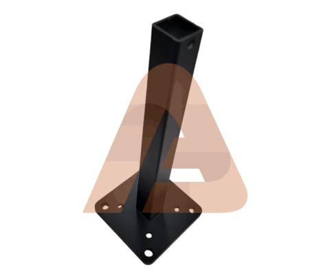 2 Aluminum Cap 1.png | Steel Base plate for 2.75 post PC Black | Aluglobusfence.com