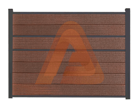 4 x 6 Aspen Brown Black Aluminum 1.png | Composite Aluminum Fence Kit | Aluglobusfence.com