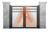 ALU60 Horizontal Pedestrian Gate Double Swing Vinil.jpg | ALUVINYL HORIZONTAL DOUBLE SWING DIY GATE 12' x 6' | Aluglobusfence.com