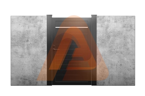 ALU60 Horizontal Pedestrian Gate Single Swing.jpg | ALU60-TNG DIY GATE KIT 4'x6' | Aluglobusfence.com