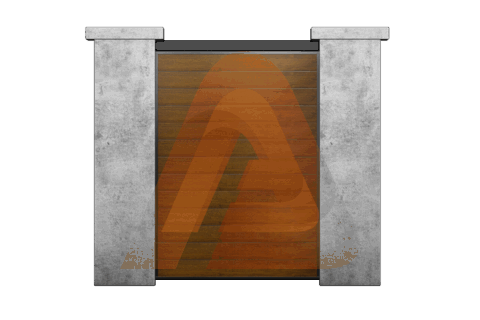 ALU60 wood Horizontal Fence 1.png | 6.3ALU60 Woodgrain SLAT Contractor Line FENCE PANEL FRAME 6′ x 6′ | Aluglobusfence.com