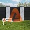 ALU60HorizontalPedestrianGateSingleSwing 1800x.jpg | 6.3ALU60 SLAT T&G HORIZONTAL GATE KIT 6′ x 6′ – Premium DIY Gate for Privacy & Style | Aluglobusfence.com