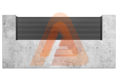 ALV15 Horizontal wall topper.jpg | ALU15 HORIZONTAL WALL TOPPER KIT 2' x 6' | Aluglobusfence.com