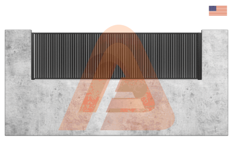 ALV15 Vertical wall topper.png | Alu 15 Vertical Wall Topper | Aluglobusfence.com