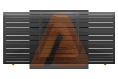 ALV40 Horizontal Driveway Gate.png | Horizontal Modern ALU40 6.3 SLAT Sliding Gate Kit – HD USA Aluminum Design With Gap Option | Aluglobusfence.com