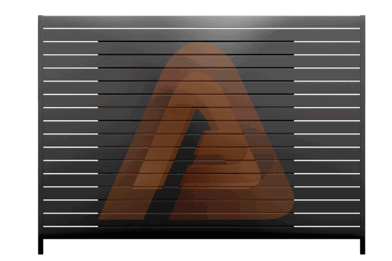 ALV40 Horizontal Fence.png | USA ALU-60 SLAT HD Aluminum Fence Kit 8’x4’, 8’x5’, 8’x6’ – Durable, Modern, and Customizable | Aluglobusfence.com