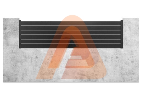 ALV40 Horizontal wall topper 1.jpg | Alu 40 Horizontal Aluminum Wall Topper | Aluglobusfence.com