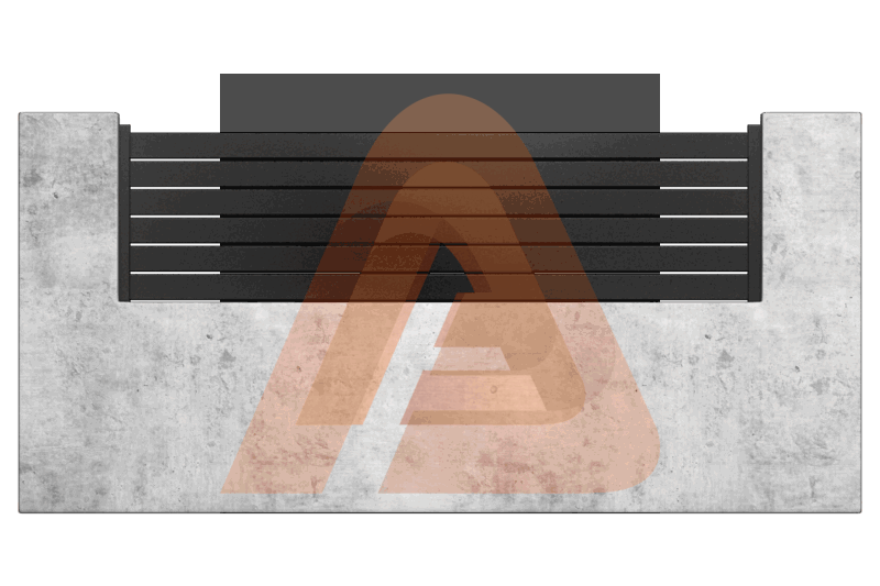 ALV40 Horizontal wall topper.png | ALU40 WALL TOPPER KIT 6' x 2' | Aluglobusfence.com