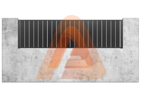 ALV40 Vertical wall topper.jpg | Alu 40 Vertical Wall Topper | Aluglobusfence.com