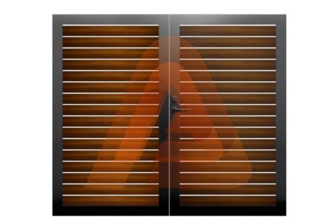 photo 2024 10 12 00.01.17.jpg | 6.3ALU40 HORIZONTAL UNIVERSAL DIY DOUBLE SWING WOODGRAIN GATE KIT 12′ x 6′ | Aluglobusfence.com