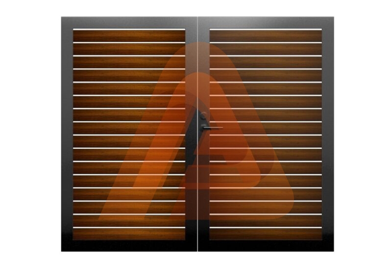 photo 2024 10 12 00.01.17.jpg | 6.3ALU40 HORIZONTAL UNIVERSAL DIY DOUBLE SWING WOODGRAIN GATE KIT 12′ x 6′ | Aluglobusfence.com