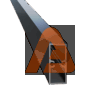 profile 15inch.png | 6ALU15 - Aluminum slat 6'x 3/4 x 1.5" | Aluglobusfence.com