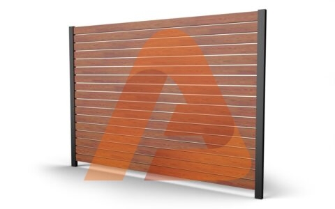 x001 1 1800x.jpg | H.D Alu40 6.3 WoodGrain SLAT Contractor Line 6' x 6' Fence Panel Frame | Aluglobusfence.com