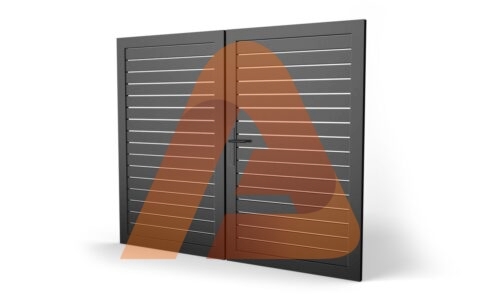 x009 4 1800x.jpg | Alu 40 Horizontal Aluminum Double Swing Pedestrian Gate | Aluglobusfence.com